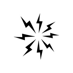 High Voltage Icon – Electrical Hazard and Energy Symbol