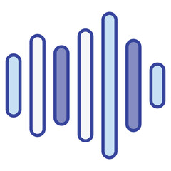 Audio Waveform Icon for Sound Visualization and Music Editing