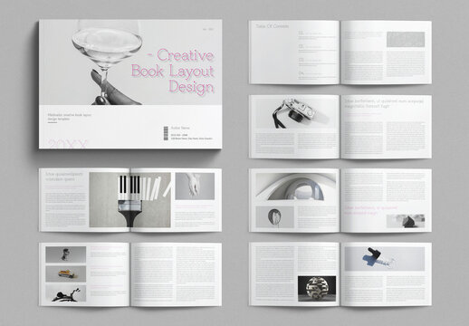 Book Layout Design Template Landscape