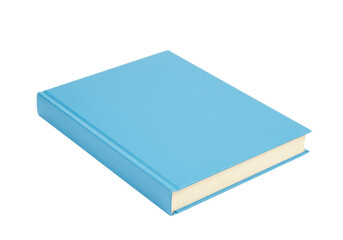 Isolated light blue hardcover book mockup, perfect for stationery and education product shots