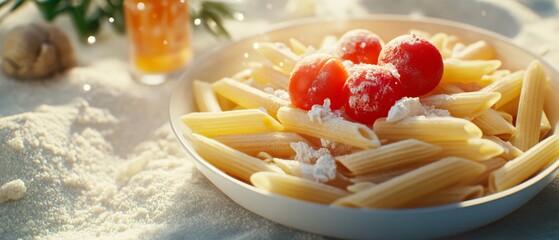 Creamy Penne Pasta with Fresh Tomatoes