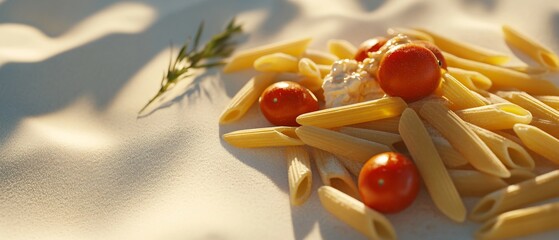 Creamy Penne Pasta with Red Tomatoes