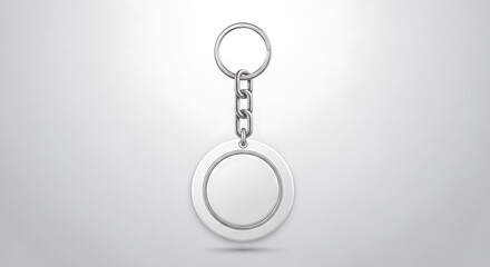 Blank Round Keychain Mockup for Branding and Design Presentation.