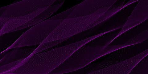 Stunning purple waves dance across a dark background, creating a dynamic and mesmerizing abstract pattern, perfect for modern design projects