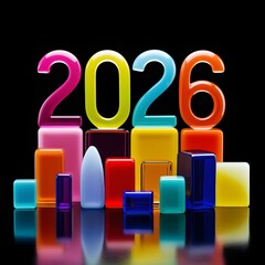 Transition from 2025 to 2026 with vibrant translucency