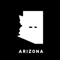 state of Arizona vector black and white, arizona, america, usa, vector, black and white, map, wallpaper, image