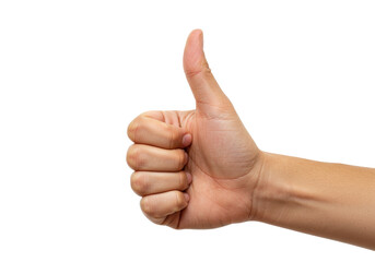 Isolated Thumb Up Hand Gesture, Concept of Approval, Like Sign, Good Luck, Recommendation, Positive Feedback
