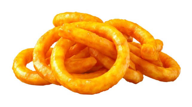 Heap of crispy cheesy snack rings
