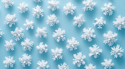 Elegant White Snowflakes on Soft Background