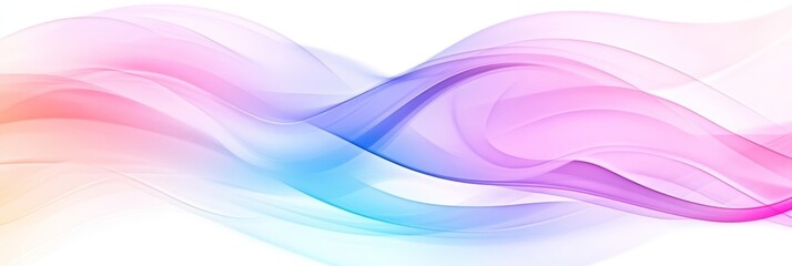 Obraz premium Colorful Abstract Background Featuring Pastel Waves on White for Creative and Artistic Projects