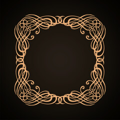 Old cute romantic book ribbon bow swirly tag swoosh element isolated on white paper card backdrop. Freehand black ink pen outline drawn curly corner sketchy in artistic rustic curlicue scrawl style