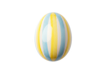 Isolated striped ball in blue and yellow colors, perfect for design elements and pattern fills