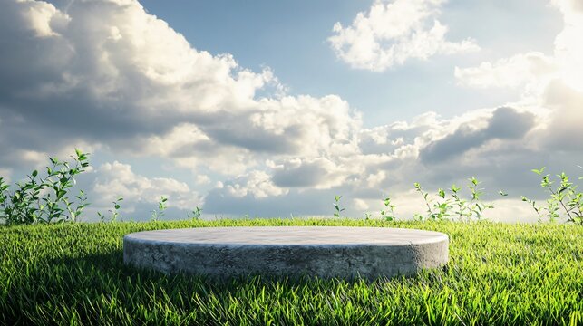 Serene natural elements against sky backdrop