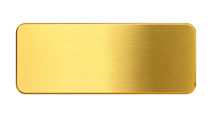 Brushed gold rectangle with rounded corners and subtle texture
