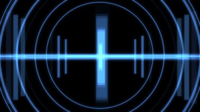 HUD Radar Lock On Target Loop L Blue Animation Loop