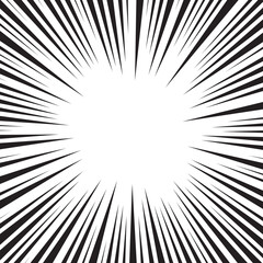 Obraz premium Abstract manga speed frame design background. Manga action, abstract speed. Anime focus isolated on white background. Comic book explosion lines wallpaper. Radial speed lines sunburst.