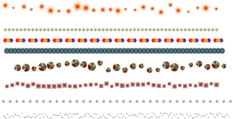 vector illustration of a set of seamless patterns