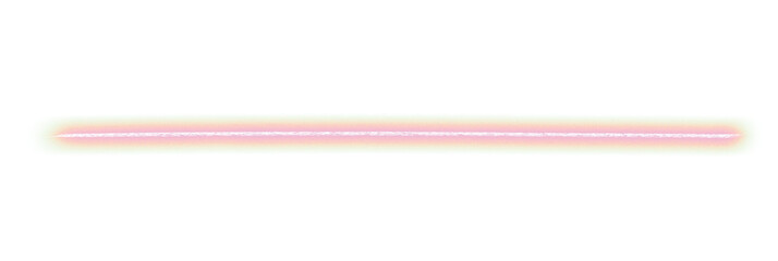 Pink glowing light streak a simple vector design element isolated on white background