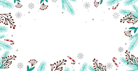 White Christmas background, festive web template - Vector illustration