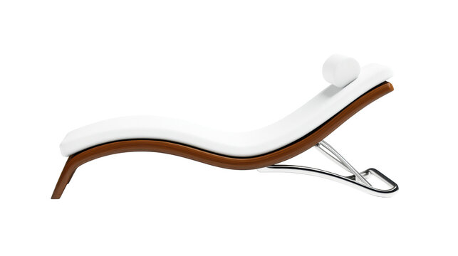 Sun lounger with modern design on transparent background