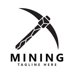 Mining logo vintage vector illustration graphic design icon template