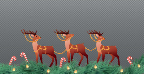 New Year Christmas background, festive fir tree, web template without background for advertising, postcards - Vector illustration