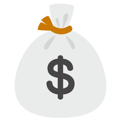 アメリカ　ドル　お金　袋　イラスト