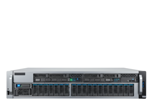 Isolated rack mount server equipment for IT data storage, computer hardware for datacenter