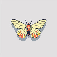 a delicate moth with wings shaped like candle flames