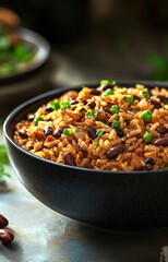Exquisite Pilaf with Beans and Crispy Onions