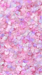 Dreamy Hearts: A tender close-up of a whimsical collection of pastel heart-shaped details, evoking sentiments of love, romance, and sweet affection.