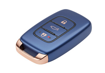 Isolated Modern Car Key Fob Remote with Buttons for Vehicle, Access and Automotive Security