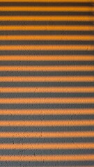 sunlit vertical shades create serenity, tall orange window coverings cast peaceful light patterns