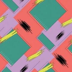 Abstract geometric brushstroke pattern