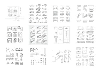 Architectural Elements And Vehicles architecture cars