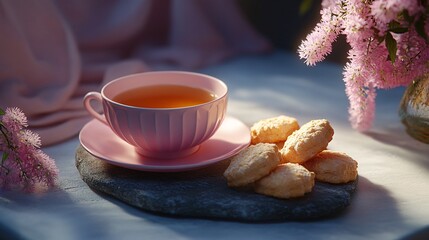 Sweet Biscuits & Hot Tea Delight