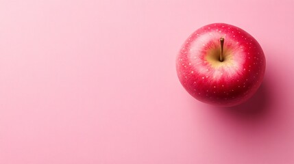 Elegant Pink Apple on Soft Pink Background