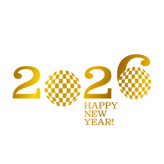 Happy new year text golden gradient new year