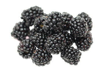 A bunch of black berries