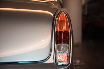 Fototapeta premium vintage retro car collection in the garage close up