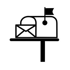 mailbox icon vector on white background