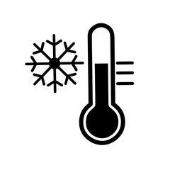 cold temperature icon vector on white background