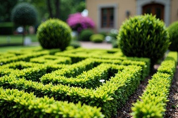 Obraz premium - The meticulous garden of a perfectionist: stunning photos of flawlessly manicured grass in intricate designs