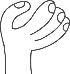 Abstract hand doodle. Simple linear hand drawn illustration.