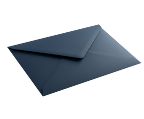 Dark blue envelope isolated