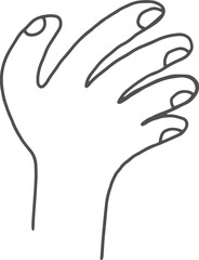 Abstract hand doodle. Simple linear hand drawn illustration.