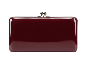 Isolated red clutch purse, formal occasion accessory, sophisticated design, fashion forward