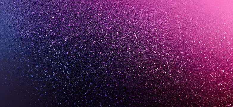 Abstract background with shimmering glitter particles in vibrant pink and blue gradient - Powered by Adobe