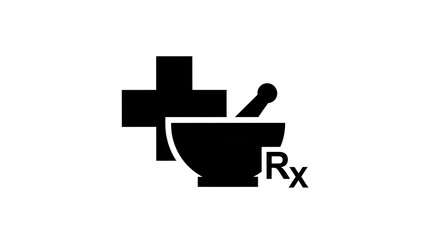 Pharmacy icon illustration healthcare symbol