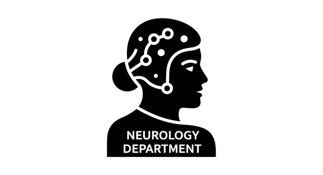 Neurology department icon silhouette vector illustration